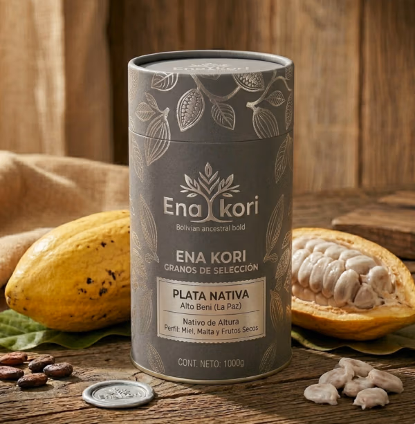 Plata Nativa ENA KORI – Granos de Cacao Nativo de Altura