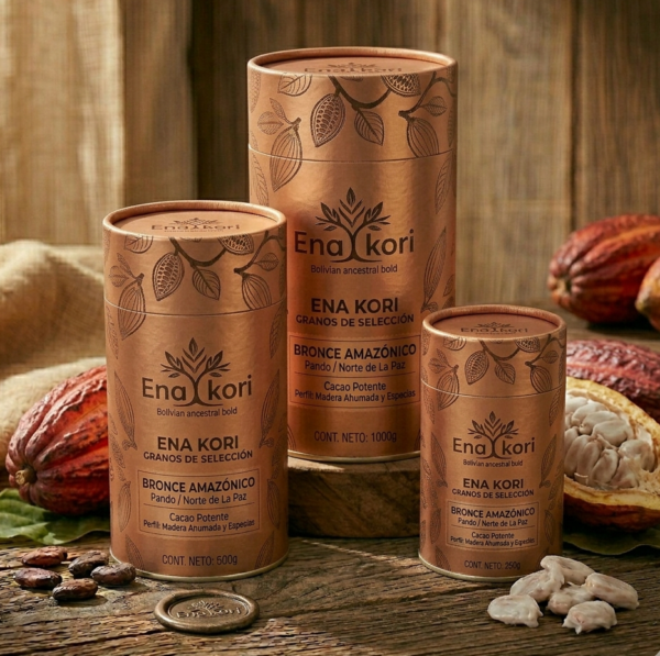 Bronce Amazónico ENA KORI – Granos de Cacao Intenso