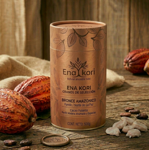 Bronce Amazónico ENA KORI – Granos de Cacao Intenso