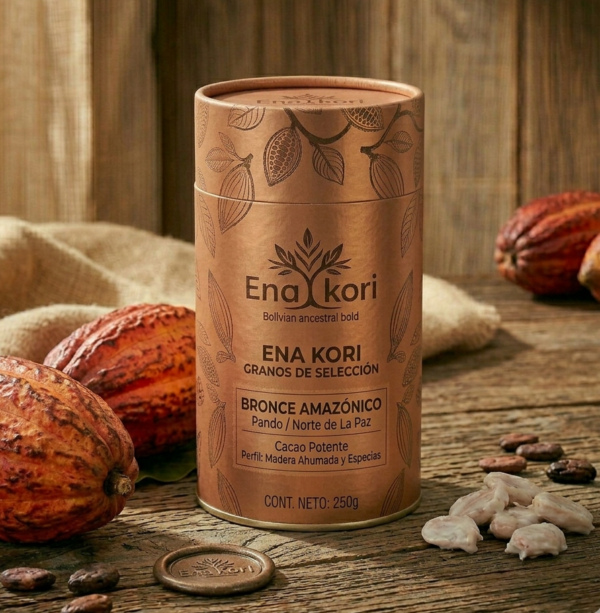 Bronce Amazónico ENA KORI – Granos de Cacao Intenso